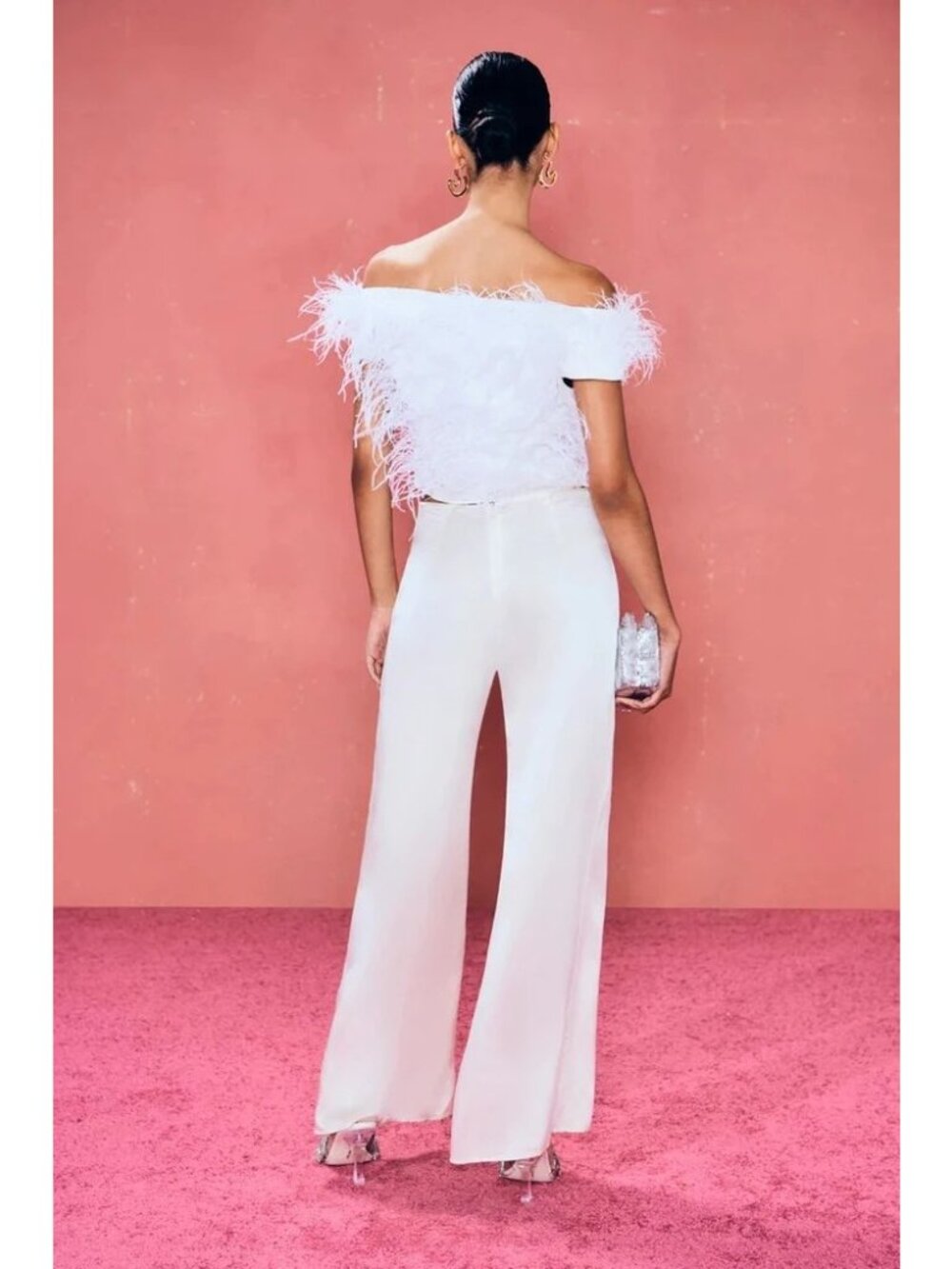 Cult Gaia Sosha Feather Top in Off White 6 New Womens Blouse - Picture 5 of 16